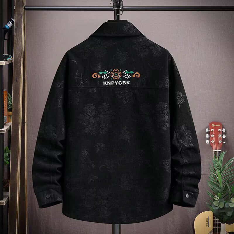 秋季新领夹克男士百搭休闲衬A079-DS03-P65【网络图1】4-8XL元,男装夹克,电商A079