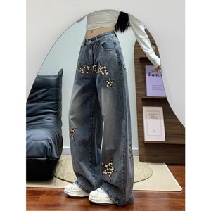 [008]弯刀牛仔裤男水洗高腰阔腿裤子A079-N579-P50图片
