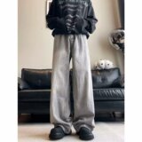 【网53】牛仔裤男士灰色高街宽松休闲A079-T809-P34，男装牛仔裤，电商A079