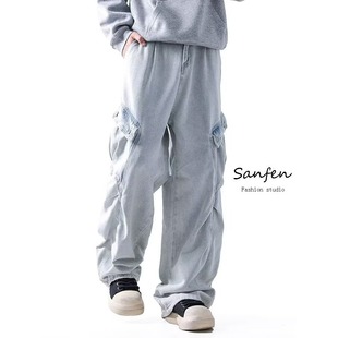 175 K820 5原版 A079 P57 质量浅蓝色做旧牛仔裤