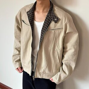 [001]假两件外套男士新款翻领工装夹克A079-JK2101-P75图片