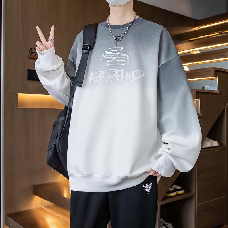卫衣装男圆领长袖青年渐变色A079-W06-P37【网络图1】4-8XL元,男装卫衣,电商A079