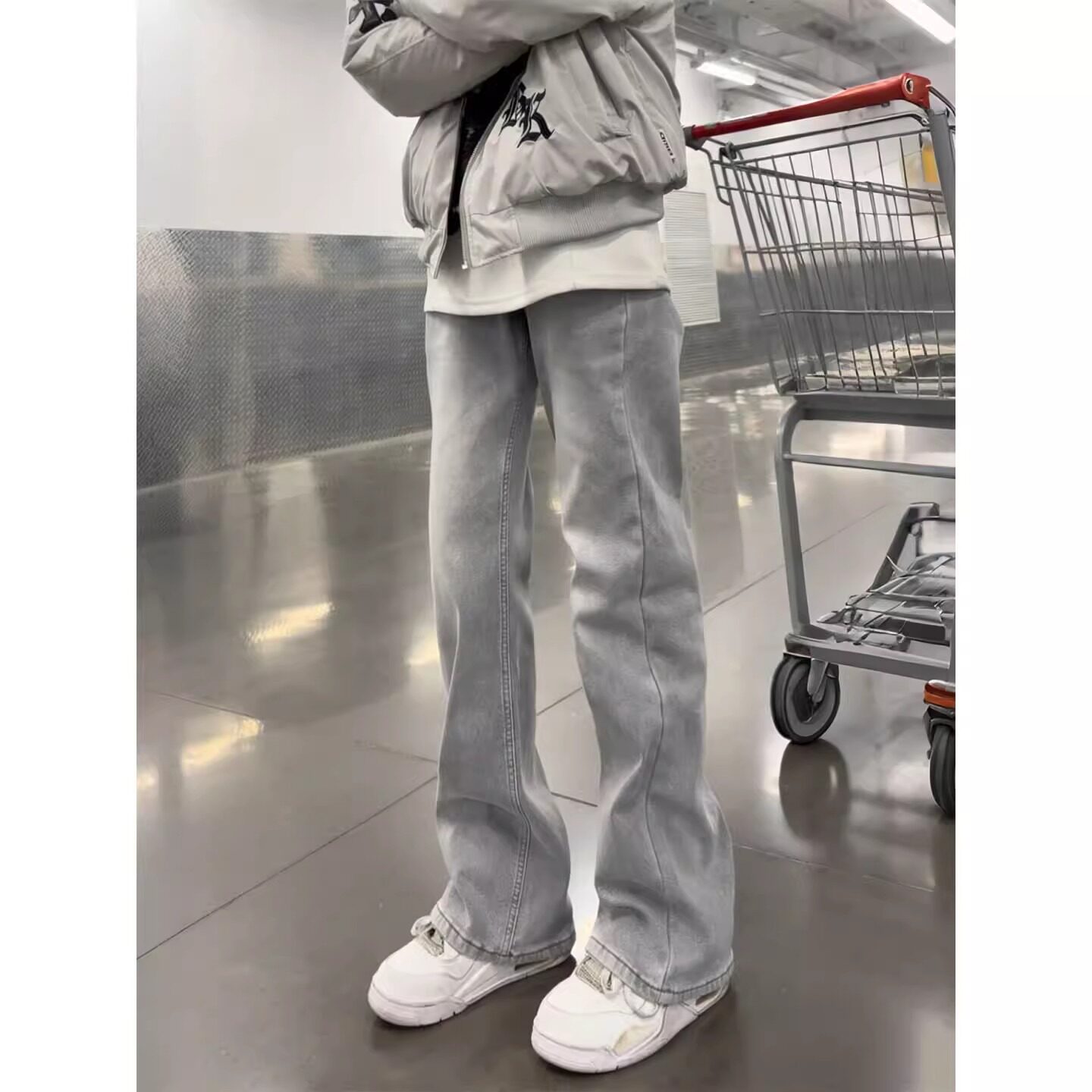 【008】仔裤男款显瘦显腿长裤子加绒直筒弯刀裤A079-8015-P42,男装卫衣,电商A079