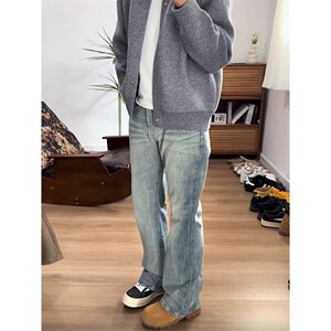 [008]潮男夏季新款字母牛仔裤嘻哈ins潮潮长裤A079-L690-P44图片