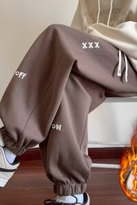 【235】男士冬季加绒新款宽松束脚卫裤男生休闲长裤A079-K105-P35图片