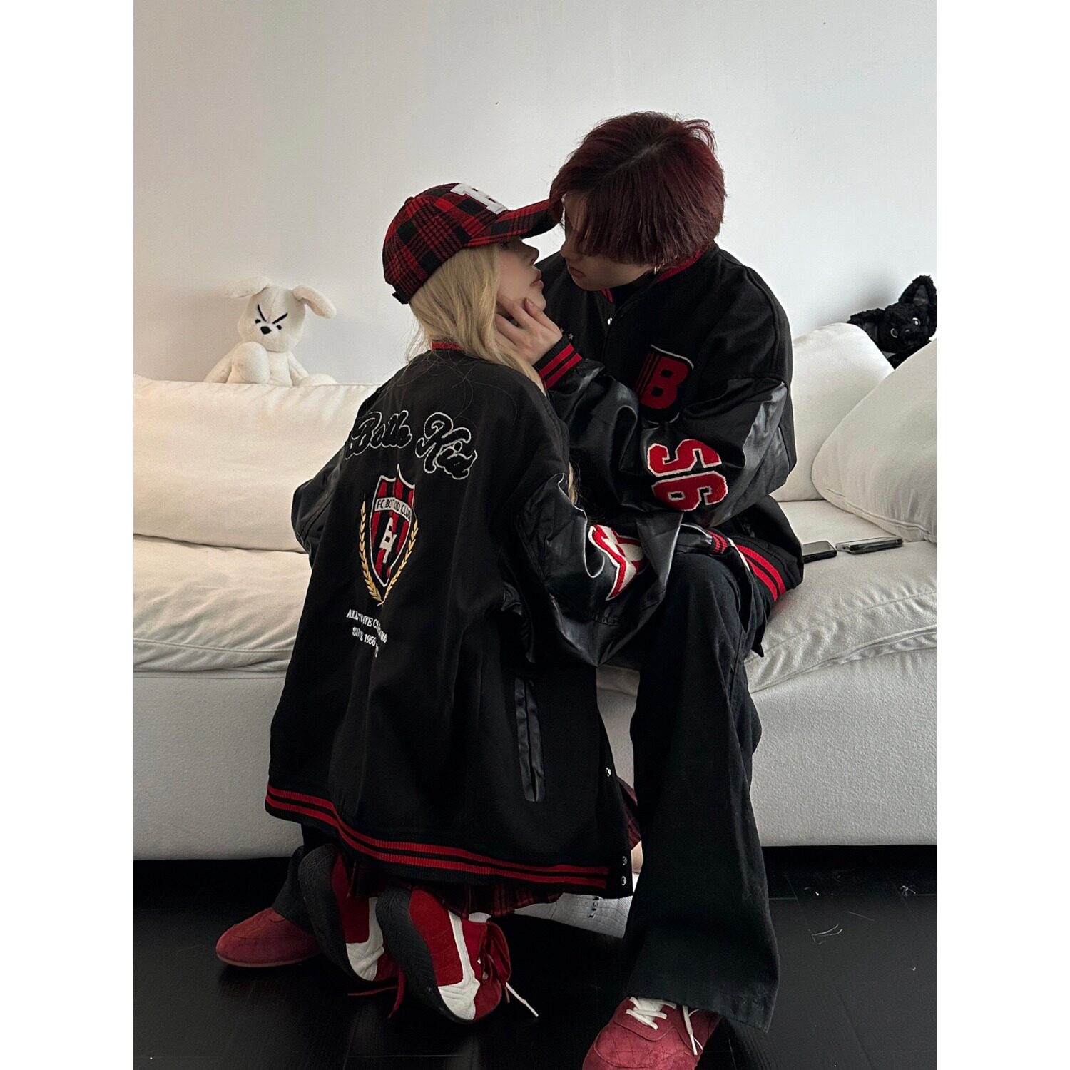 【网】潮新款刺绣徽章拼接撞色棒球服外套A079-3989-P61,女装短外套,电商A079