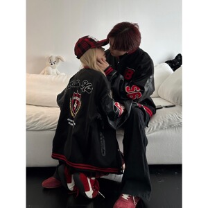 【网】潮新款刺绣徽章拼接撞色棒球服外套A079-3989-P61图片