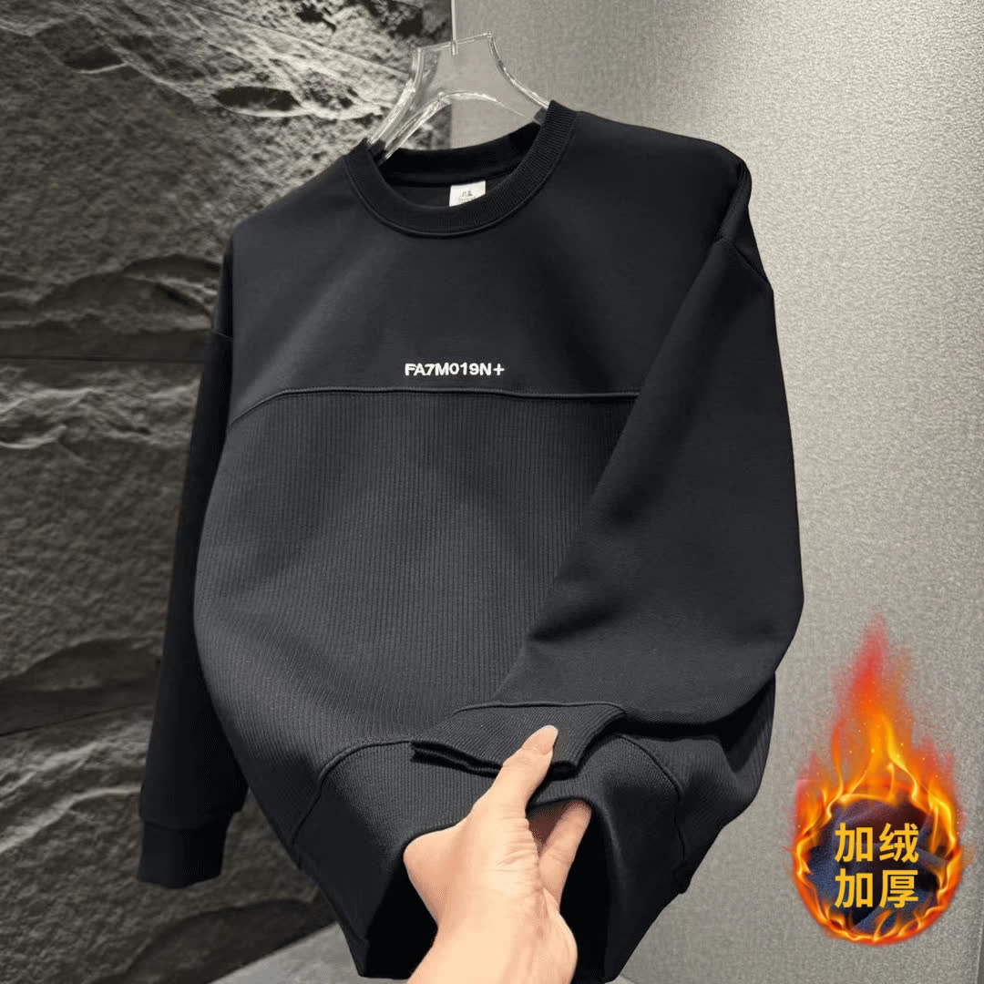 【001】冬新款加绒尚百搭舒适保暖休闲打底衫A079-A180-P37，男装T恤，电商A079