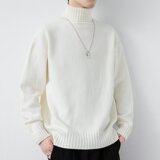 【网86】25可翻领高领毛衣男冬季加绒加厚针织衫男A079-Y254-P45，男装针织衫/毛衣，电商A079
