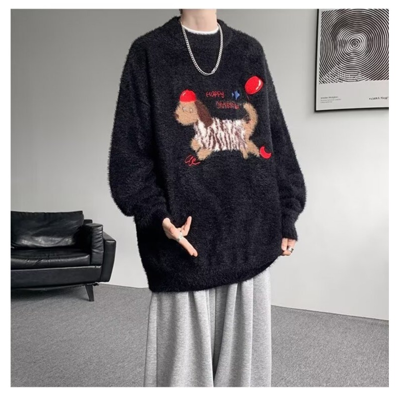 【88】绣毛衣流行简约慵懒时尚百搭潮流日系A079-M440-P52，男装针织衫/毛衣，电商A079