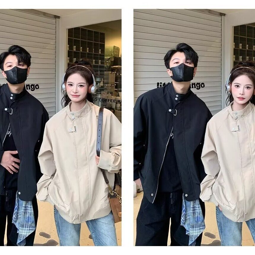 【网23】情侣外套春秋季2025新款冲锋夹克上衣服A079-J430-P59,女装短外套,电商A079