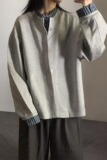 【176】25纯色立领卫衣春秋男女情侣拉链衫外套A079-WY166-P45，女装短外套，电商A079