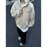 【网9】连帽开衫卫衣男款春秋季宽松休闲拉链外套A079-602-P51，女装短外套，电商A079