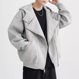 【网19】双拉链设计感开衫连帽卫衣男女A079-W303-P57图片
