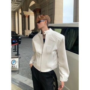 【77】5短款皮衣痞帅宽松上衣外套A079-3360-P76图片