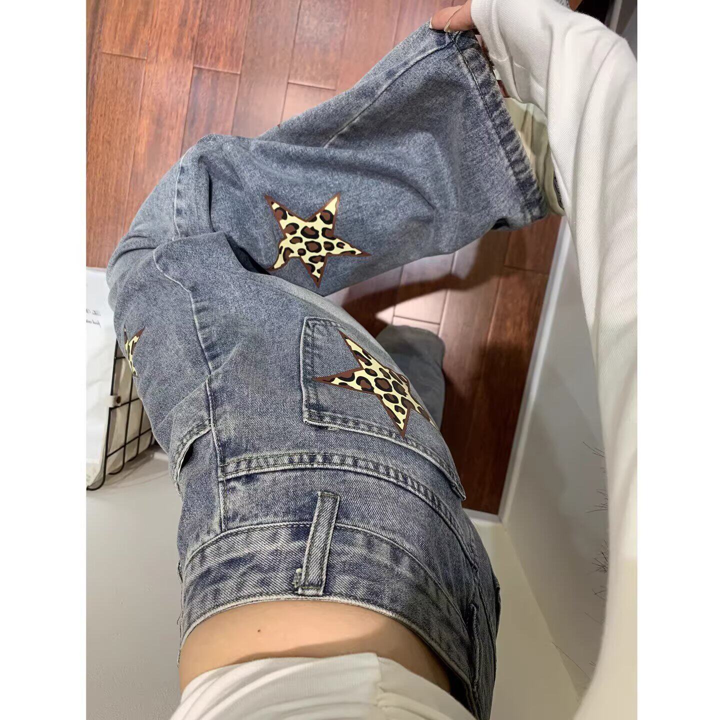 [008]弯刀牛仔裤男水洗高腰阔腿裤子A079-N579-P50,男装牛仔裤,电商A079