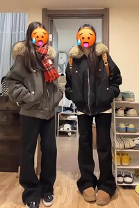 【57】座山雕加厚棉服男女宽松解构毛领外套A079-HT266加绒P108图片