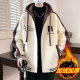 【160】25外套大码棉衣秋冬装加绒棒球服夹克A079-WY002加绒-P68，男装夹克，电商A079
