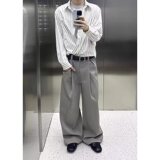 【65】竖条纹衬衫男宽松休闲长袖衬衣潮A079-CS591-P39，男装衬衫，电商A079