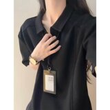 [012]polo衫短袖t恤男女款拼接翻领A079-D910-P30，男装T恤，电商A079