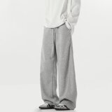 【235】5休闲裤男潮牌宽松加绒运动卫裤直筒裤A079-K168加绒-P36，男装休闲裤，电商A079