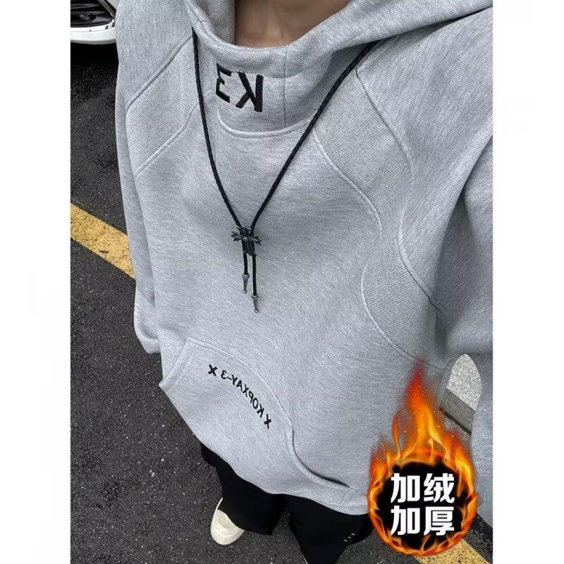 【001】5连帽卫衣男款秋冬加绒加厚情侣装A079-X96加绒-P47,男装卫衣,电商A079
