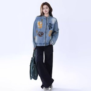 【网54】2025新款长袖休闲牛仔夹克情侣上衣潮A079-2602-P69图片
