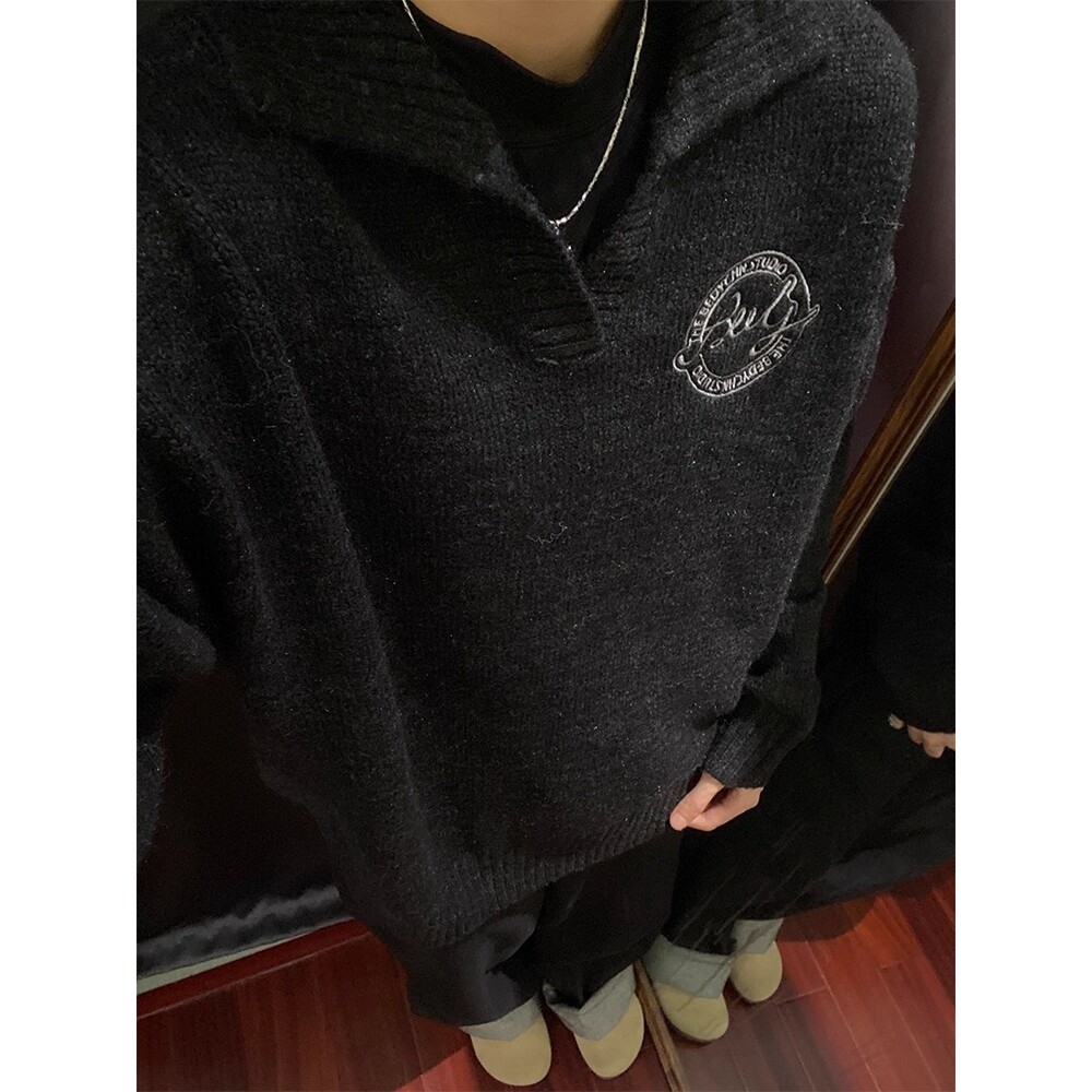 【7】v领毛衣男冬季polo领针织衫翻领内搭打底衫A079-MY9602-P52,男装T恤,电商A079