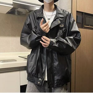 【网15】宽松百搭休闲加绒皮工装夹克外套男冬A079-J503加绒-p78图片