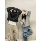 【网5】帽针织衫外套男秋季潮牌花灰色情侣毛衣A079-MY409-P63，男装针织衫/毛衣，电商A079