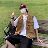 【网59】日系工装马甲男潮宽松外套背心A079-B12-P34，男装背心/马甲，电商A079