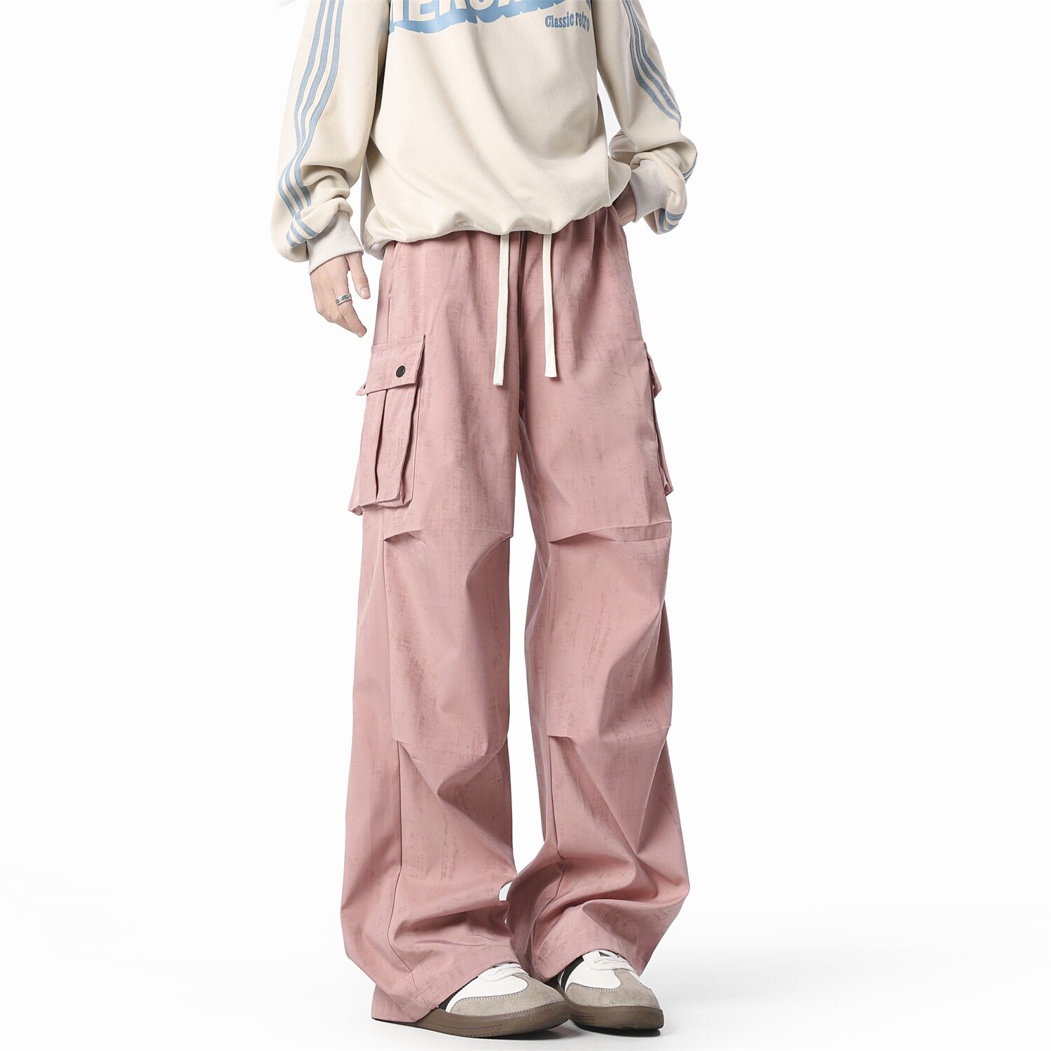 【网120】25工装裤子男秋宽松阔腿休闲裤A079-K10142-P47,男装工装外套,电商A079