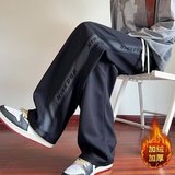 【235】5休闲裤子宽松直筒运动长裤A079-K167加绒-P38，女装休闲裤，电商A079