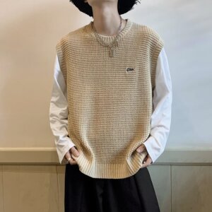 【21】圆领针织马甲背心男潮牌休闲无袖毛衣A079-0127-P35图片