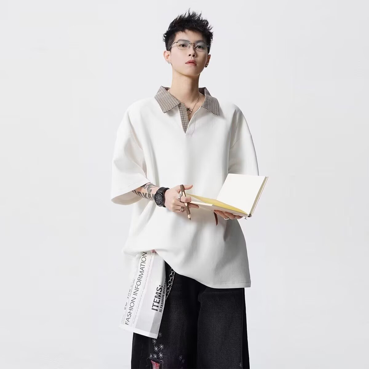 [012]拼接短袖polo衫男女款夏翻领t恤正肩半袖A079-T65-P29,男装T恤,电商A079