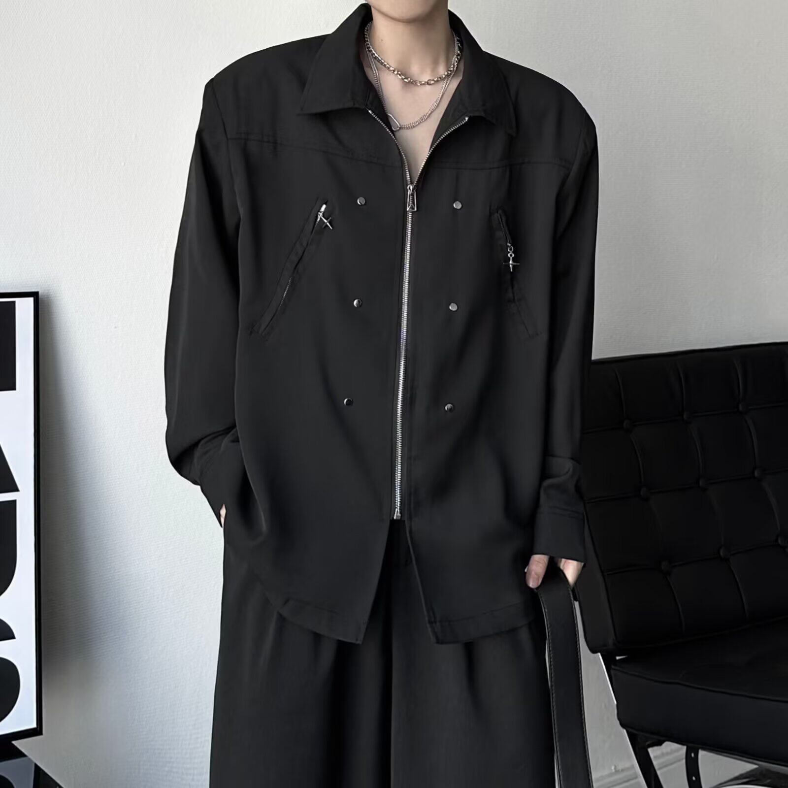 【网59】长袖衬衣男韩版宽松开衫外套A079-C248-P39,男装衬衫,电商A079