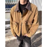 【网70】工装夹克纯棉水洗巴恩风哈灵顿外套A079-W648-P77，男装夹克，电商A079