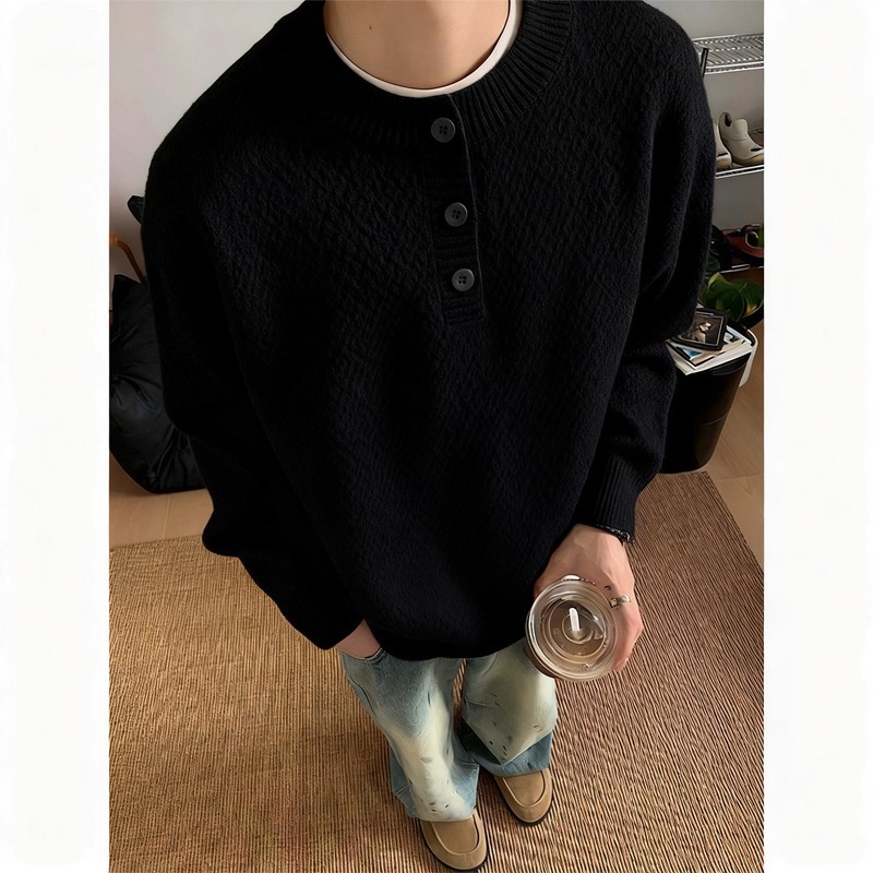 【52】5毛衣男款冬季高级感慵懒风打底针织衫外套A079-D66-P47，男装T恤，电商A079