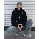【网59】卫衣男款冬季美式重磅潮流套头帽衫宽松A079-611-P47，男装卫衣，电商A079