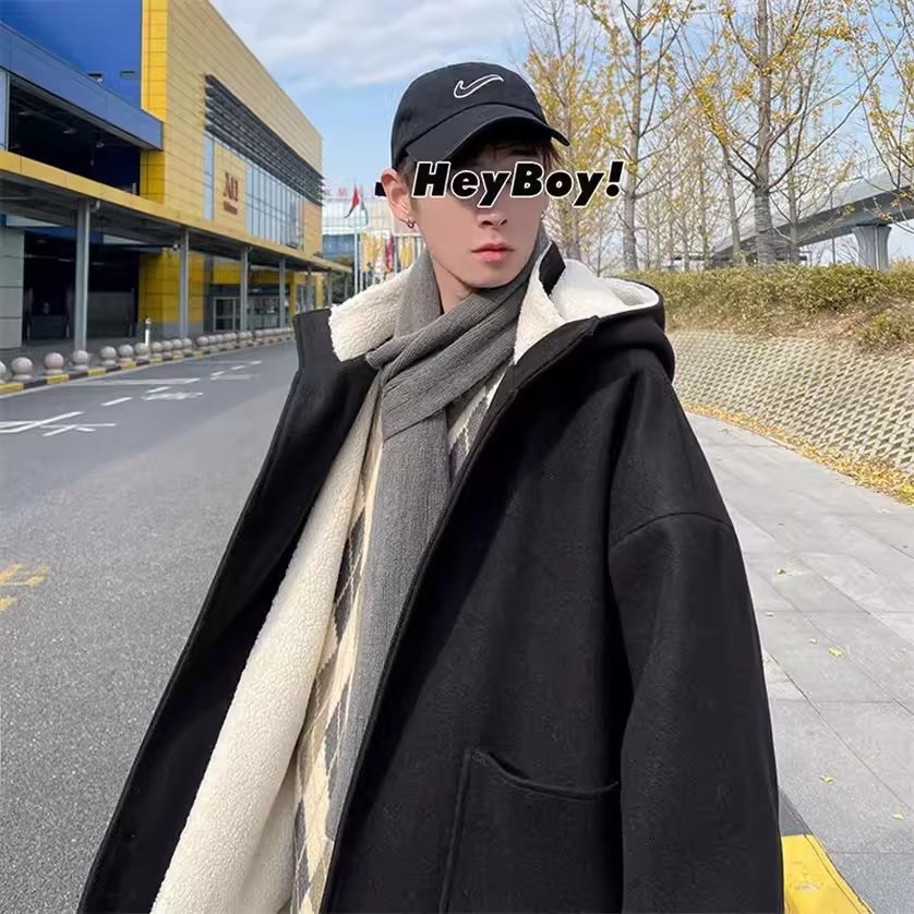 【网136】羊羔毛妮子大衣男士冬季加厚毛呢外套A079-J51-P85,女装短外套,电商A079
