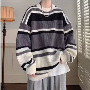 【网54】秋款加厚休闲针织衫慵懒风宽松线衣外套A079-M328-P36图片
