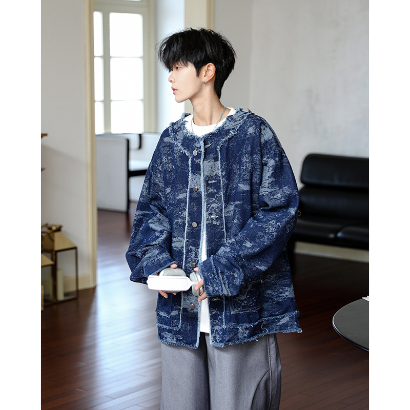 【网156】提花牛仔衣外套A079-CT19-P56，男装工装外套，电商A079