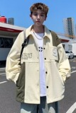 拼色衬衣外衬衫式夹克宽松大码A079-W05-53【网络图1】4-8XL元，男装夹克，电商A079