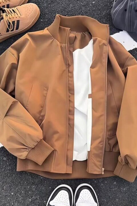 [001]立领夹克男款秋冬潮牌痞帅短款外套棒球服A079-M423-P53,男装夹克,电商A079