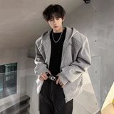 【网23】日系简约开衫连帽卫衣A079-704-P59，男装卫衣，电商A079