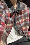 【网7】25两面穿格子PU皮夹克男A079-JK8565-P69，男装夹克，电商A079