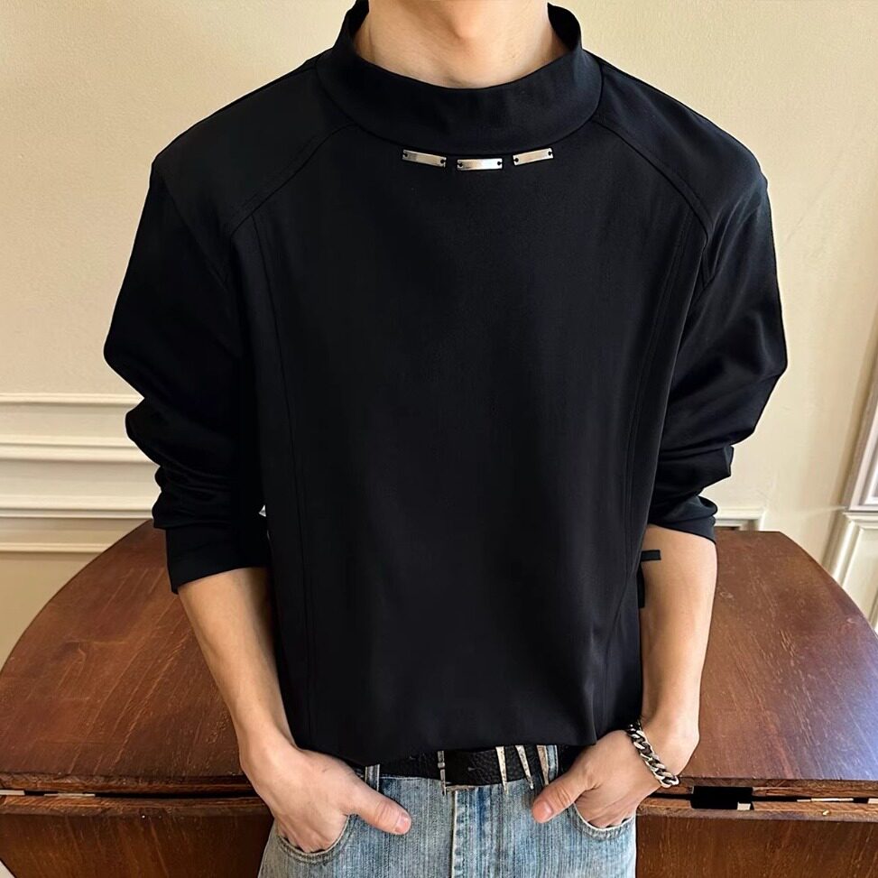 [003]长袖T恤男夏季宽松韩版百搭休闲体恤衣服A079-W323-P45,男装T恤,电商A079