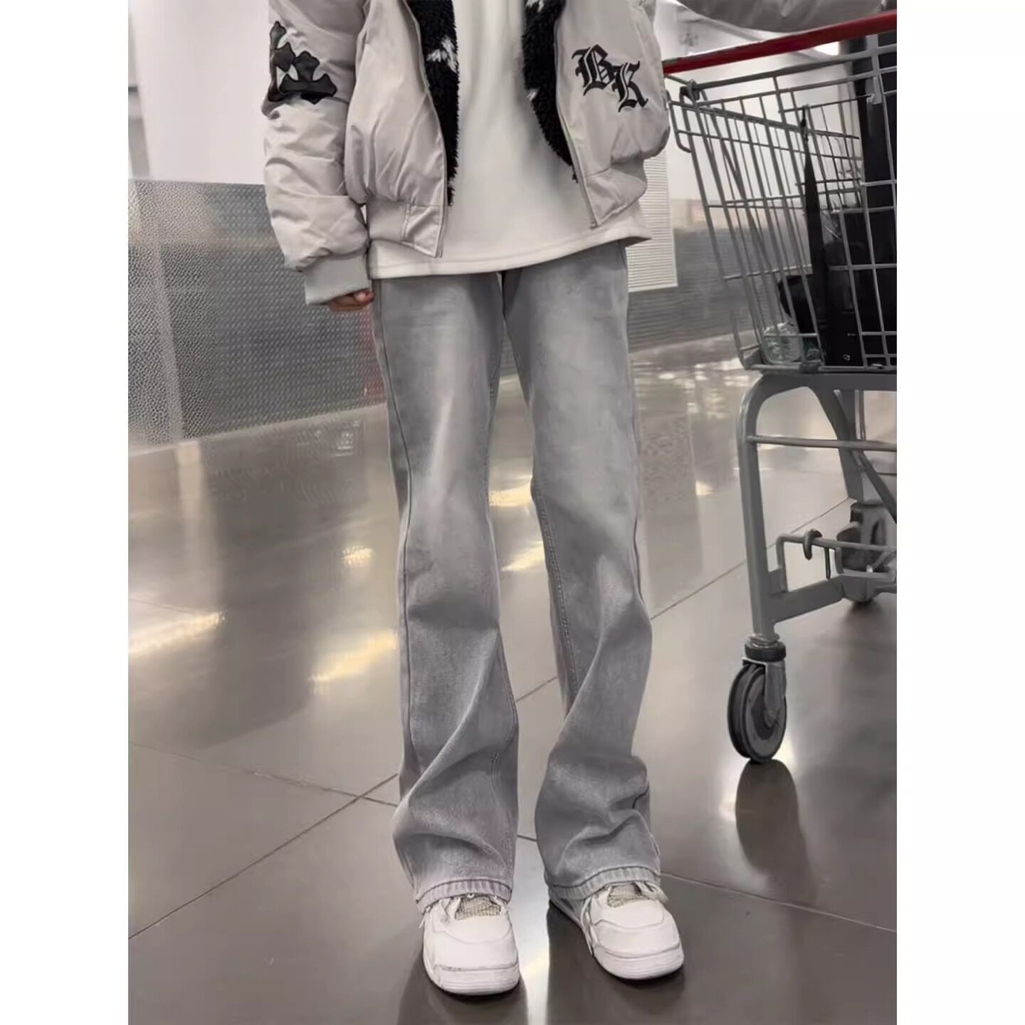 【008】仔裤男款显瘦显腿长裤子加绒直筒弯刀裤A079-8015-P42图片