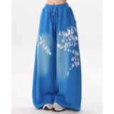 【228】5水洗渐变字母印花卫裤男女宽松休闲运动裤A079-K5365-P51，男装休闲裤，电商A079