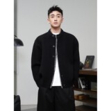 【8】假两件格子拼接毛衣衬衫男百搭开衫毛衣外套A079-MY0011-P61，男装针织衫/毛衣，电商A079